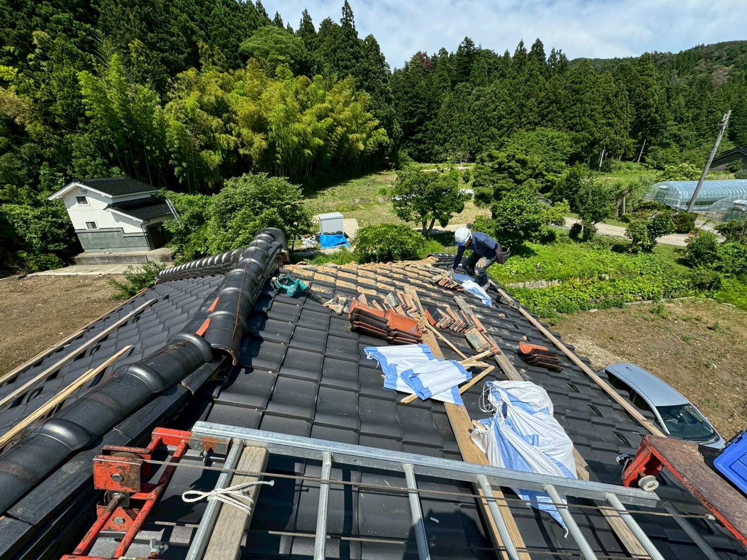 【能登半島地震】棟瓦の復旧工事