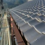 岐阜市にて雪止めネットの取り付け〈雪止め・落雪防止の対策〉 施工前