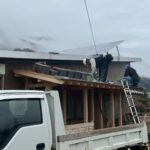 岐阜市にて瓦屋根修理〈薪小屋 新築瓦屋根工事〉 施工前