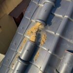 岐阜市にて築40年瓦屋根の漆喰補修〈土の劣化と瓦ズレを修繕〉 施工前