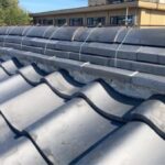 岐阜市にて築50年住宅の屋根修理〈棟瓦漆喰の塗り直し工事〉 施工前