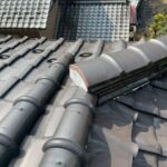 岐阜市にて屋根修理〈瓦ずれ・漆喰修理・板金新設〉 施工前