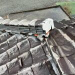 岐阜市にて雨漏り修理・棟の軽量化・漆喰塗り直し 施工前