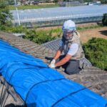 【熊本地震支援】宇城市で倉庫屋根の養生を行わせていただきました。 施工後