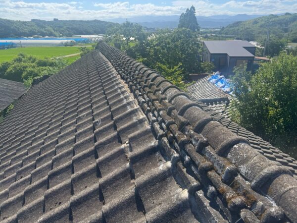 【熊本地震支援】宇城市で倉庫屋根の養生を行わせていただきました。 施工前